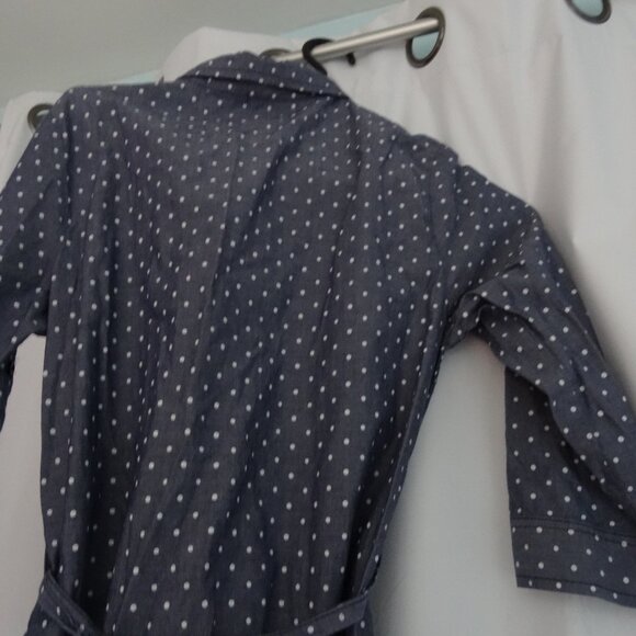 girls Faded Glory size XL polka dot button up blouse with belt - Picture 4 of 6
